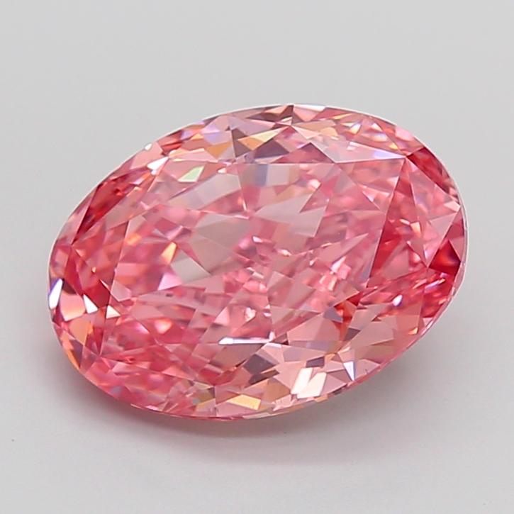 5.03 Ct. Fancy Vivid Pink Oval Lab Grown Diamond