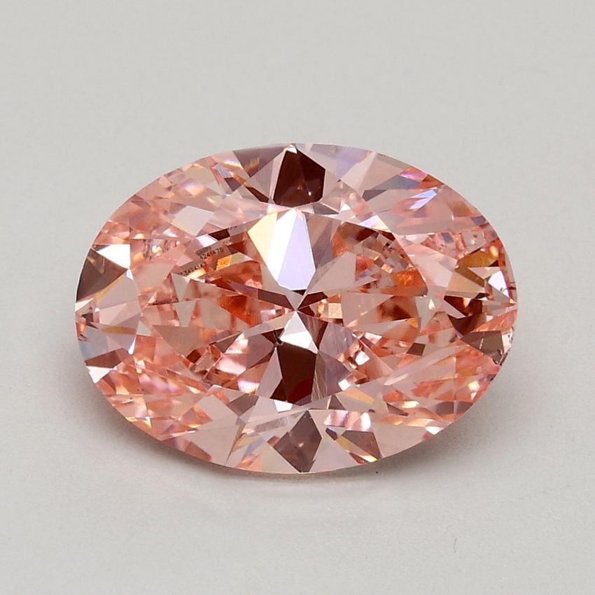 2.01 Ct. Fancy Intense Pink Oval Lab Grown Diamond