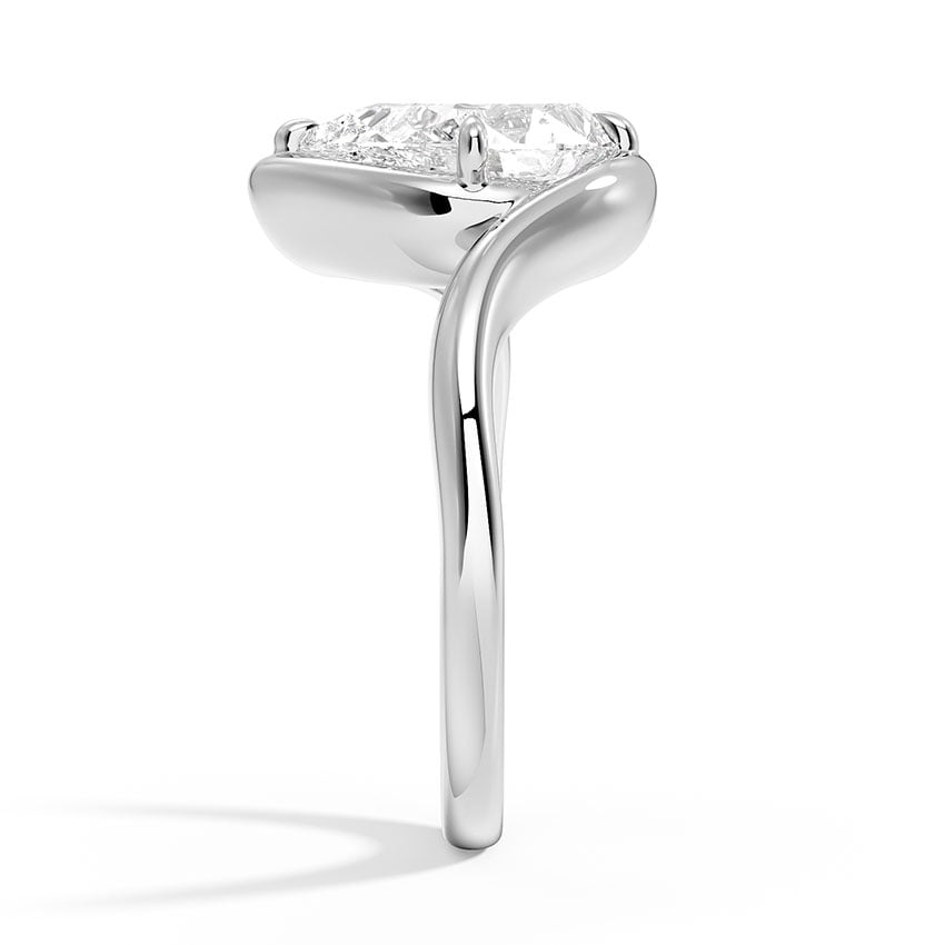 18K White Gold Bezel Atelier Solitaire Diamond Ring, large additional view 1
