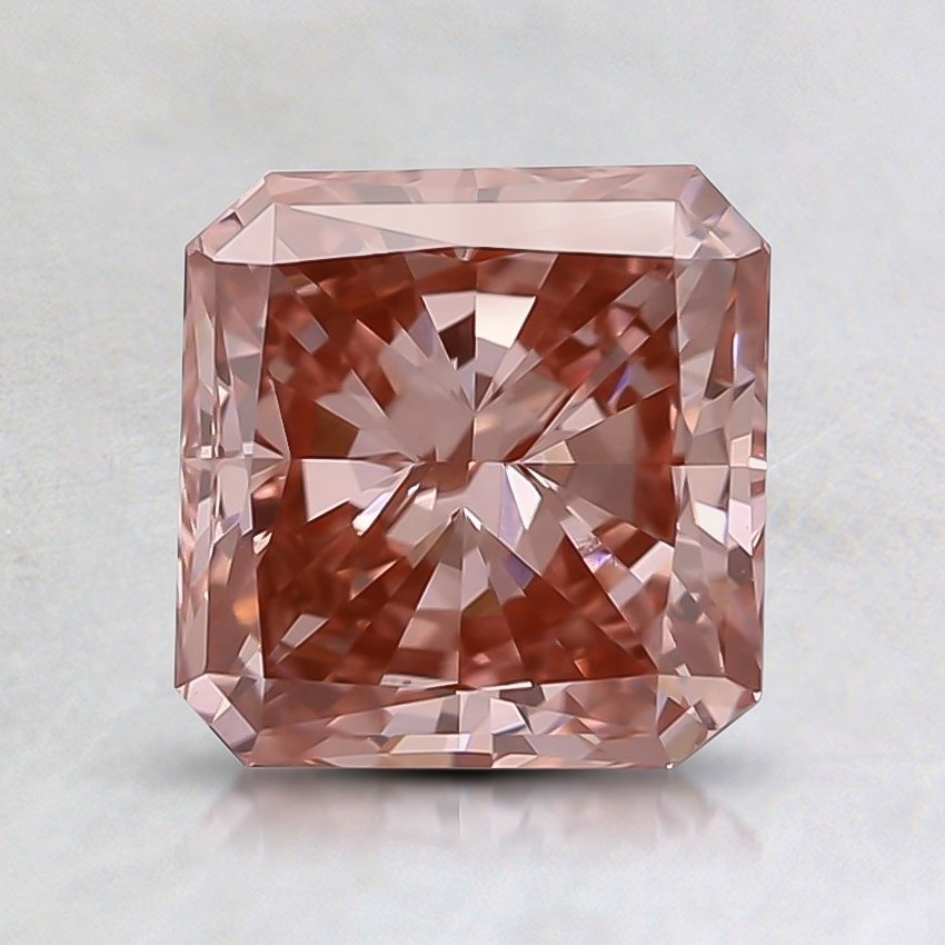 1.19 Ct. Fancy Deep Greyish Pink Radiant Lab Grown Diamond