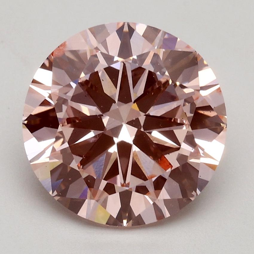2.50 Ct. Fancy Intense Pink Round Lab Grown Diamond