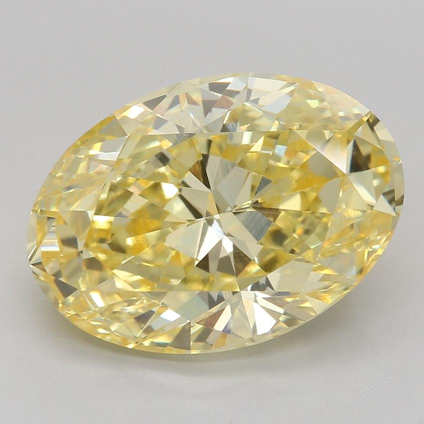 5.06 Ct. Fancy Vivid Yellow Oval Lab Grown Diamond