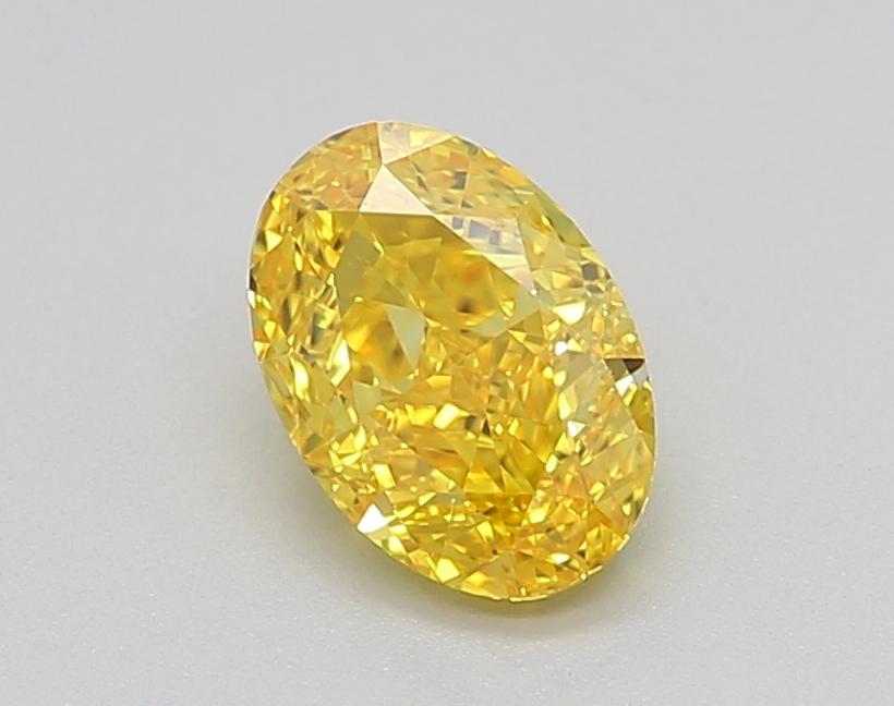 1.00 Ct. Fancy Vivid Yellow Oval Lab Grown Diamond