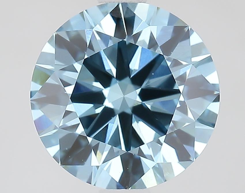 2.01 Ct. Fancy Vivid Blue Round Lab Grown Diamond