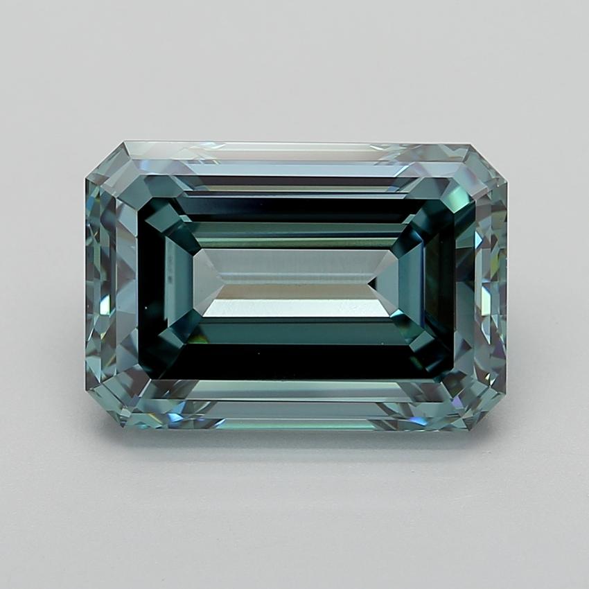 11.04 Ct. Fancy Vivid  Green Emerald Lab Grown Diamond