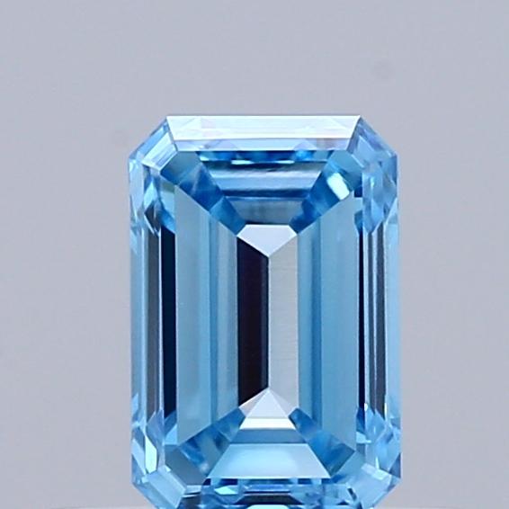 0.54 Ct. Fancy Vivid Blue Emerald Lab Grown Diamond