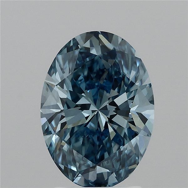 2.58 Ct. Fancy Vivid Blue Oval Lab Grown Diamond