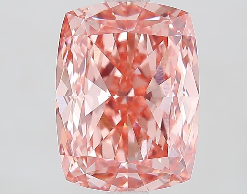 3.08 Ct. Fancy Intense Pink Cushion Lab Grown Diamond