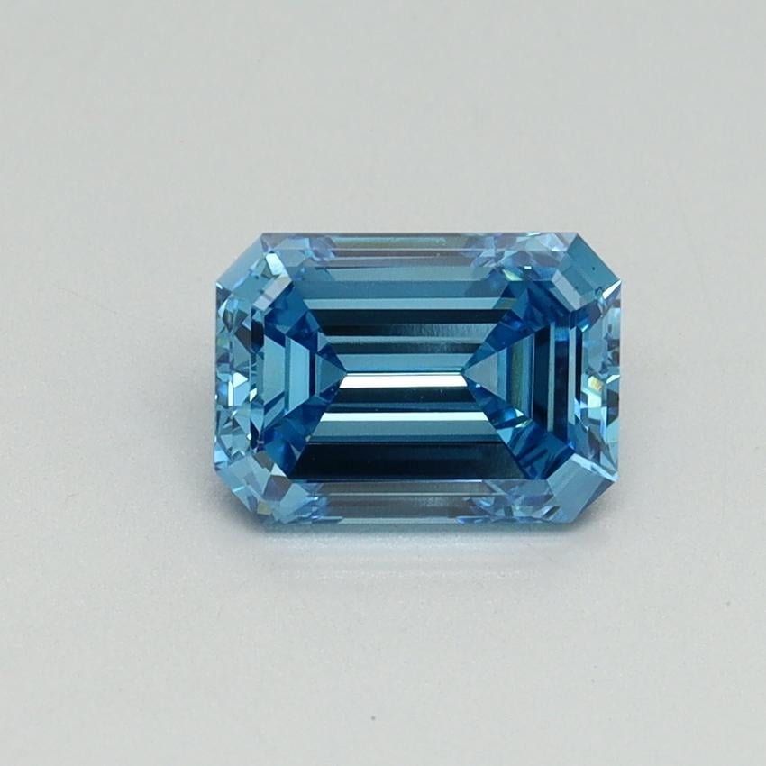 1.06 Ct. Fancy Vivid Blue Emerald Lab Grown Diamond