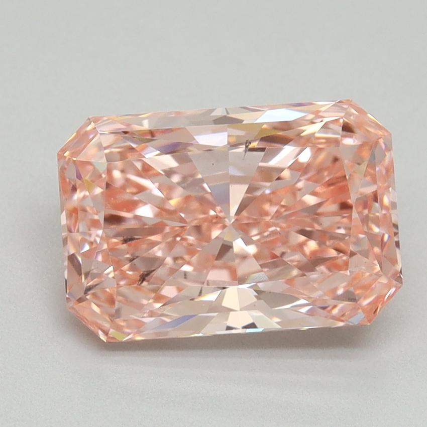 3.03 Ct. Fancy Vivid Pink Radiant Lab Grown Diamond