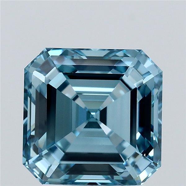 3.10 Ct. Fancy Vivid  Blue Asscher Lab Grown Diamond