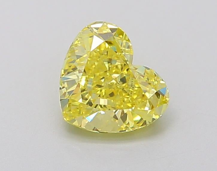 1.11 Ct. Fancy Vivid  Yellow Heart Lab Grown Diamond