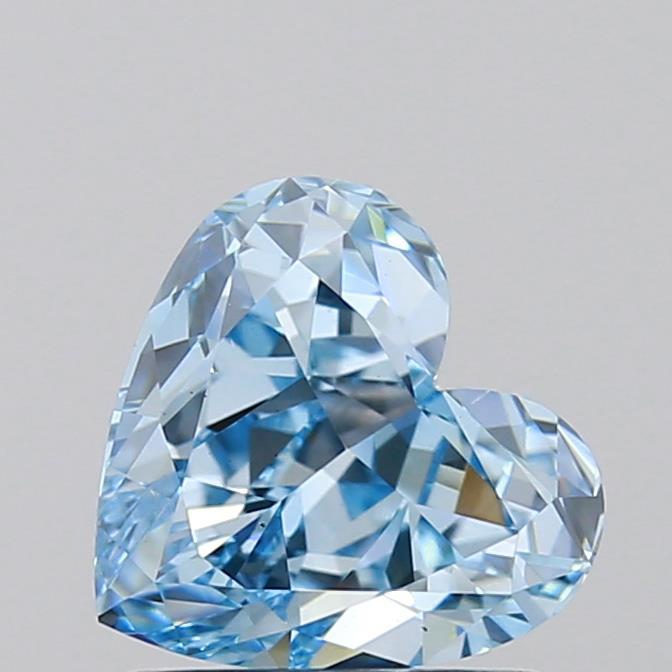 1.09 Ct. Fancy Vivid  Blue Heart Lab Grown Diamond