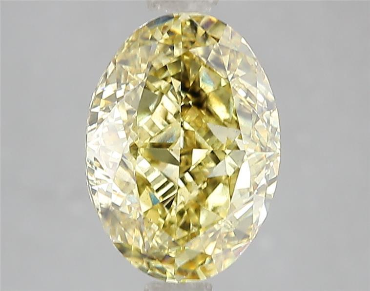 3.08 Ct. Fancy Vivid Yellow Oval Lab Grown Diamond