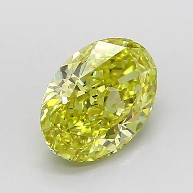 1.03 Ct. Fancy Intense Yellow Oval Lab Grown Diamond