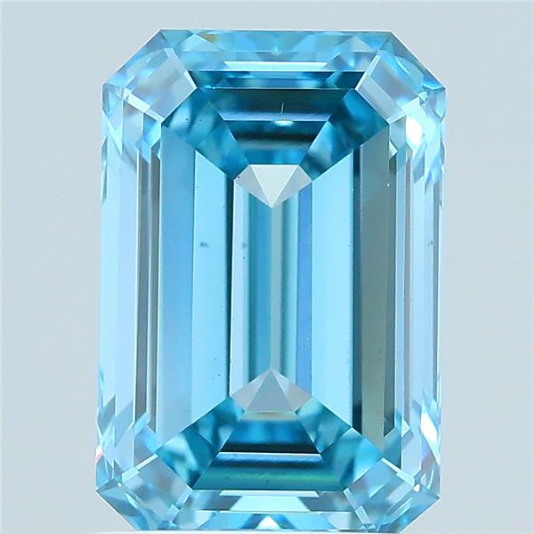 1.51 Ct. Fancy Vivid Blue Emerald Lab Grown Diamond