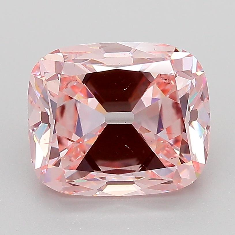 3.03 Ct. Fancy Intense  Pink Cushion Lab Grown Diamond