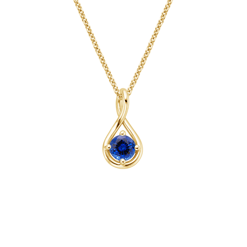 Sapphire Twist Necklace 