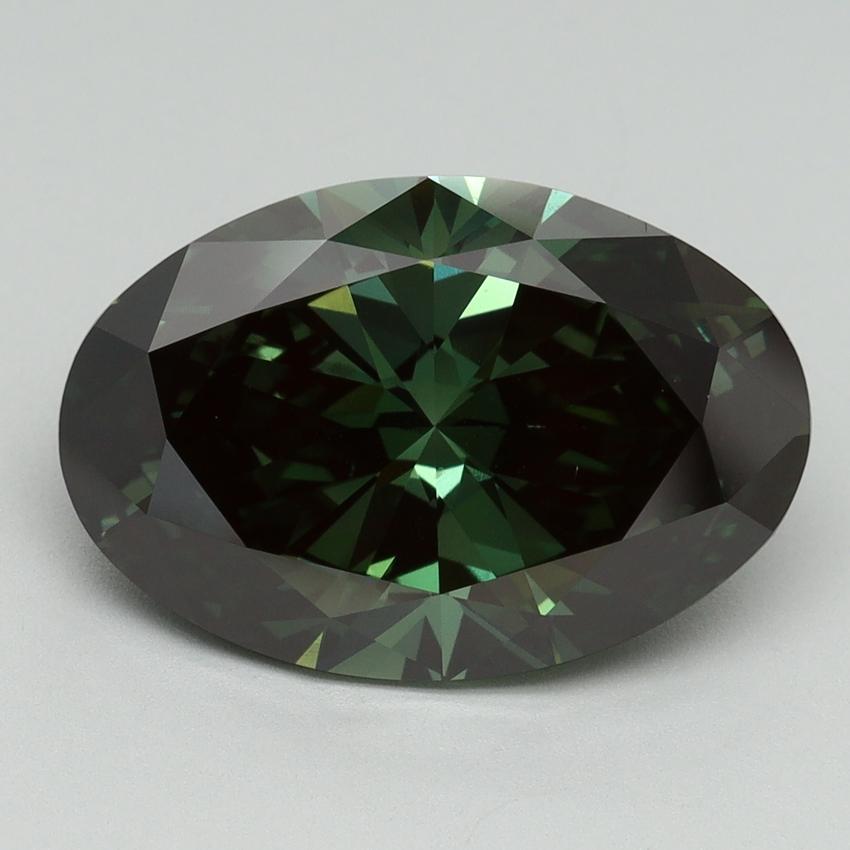 5.50 Ct. Fancy Deep Green Oval Lab Grown Diamond