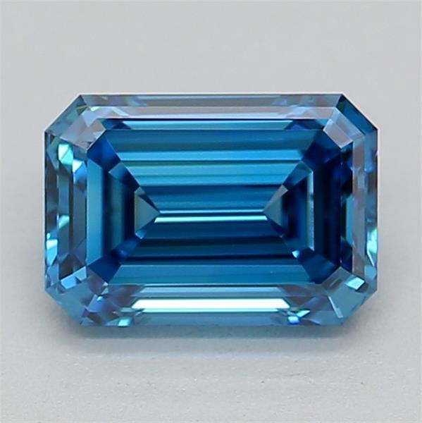 0.55 Ct. Fancy Vivid Blue Emerald Lab Grown Diamond