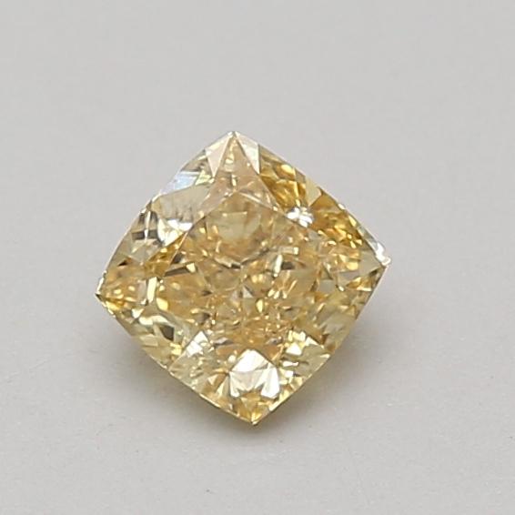 0.55 Ct. Fancy Intense Yellow Cushion Lab Grown Diamond