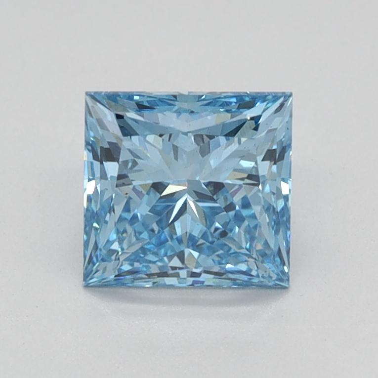 0.83 Ct. Fancy Vivid Blue Princess Lab Grown Diamond