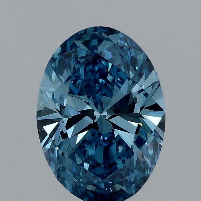 1.00 Ct. Fancy Vivid Blue Oval Lab Grown Diamond