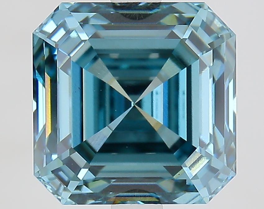 4.11 Ct. Fancy Vivid Blue Asscher Lab Grown Diamond