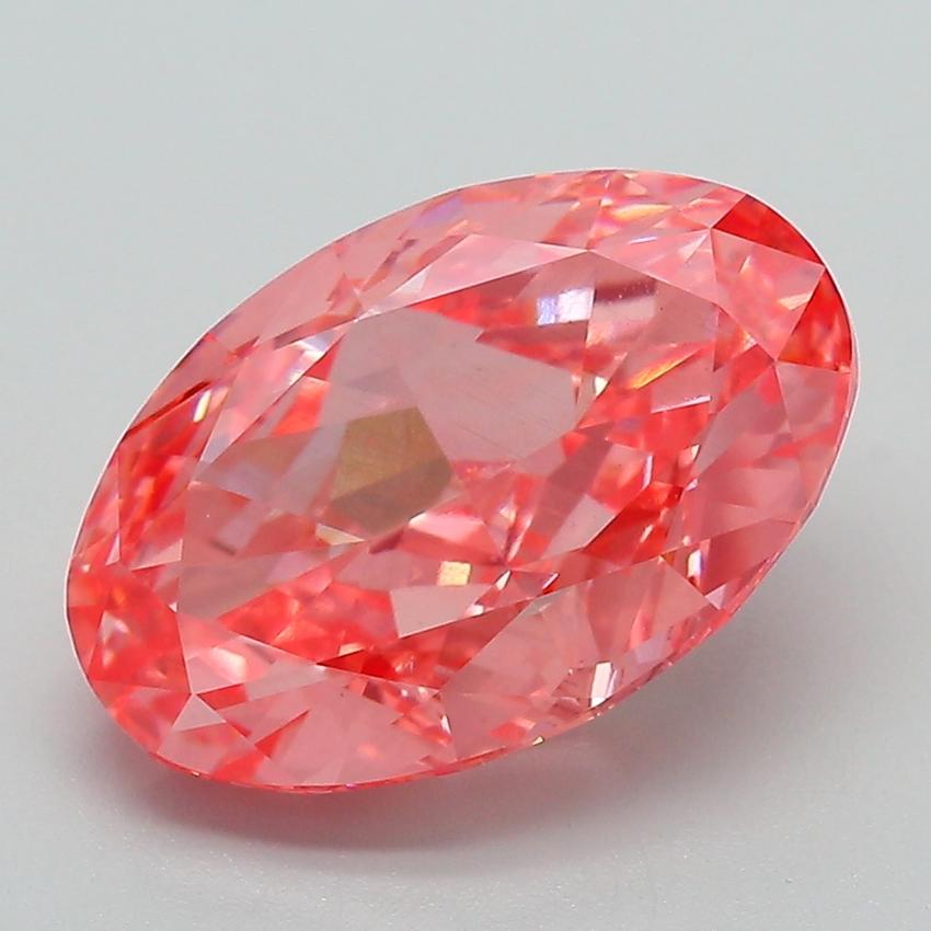 4.49 Ct. Fancy Vivid Pink Oval Lab Grown Diamond