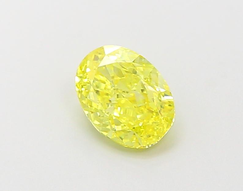 0.99 Ct. Fancy Vivid  Yellow Oval Lab Grown Diamond