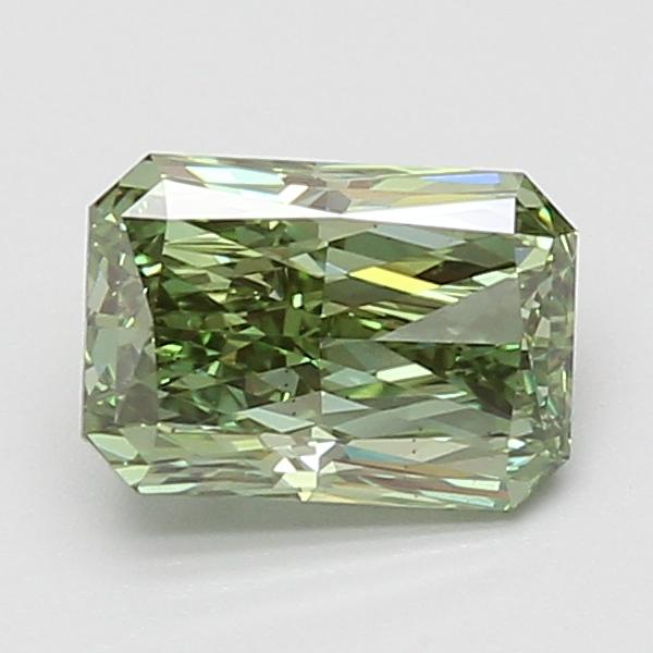 1.40 Ct. Fancy Vivid Green Radiant Lab Grown Diamond