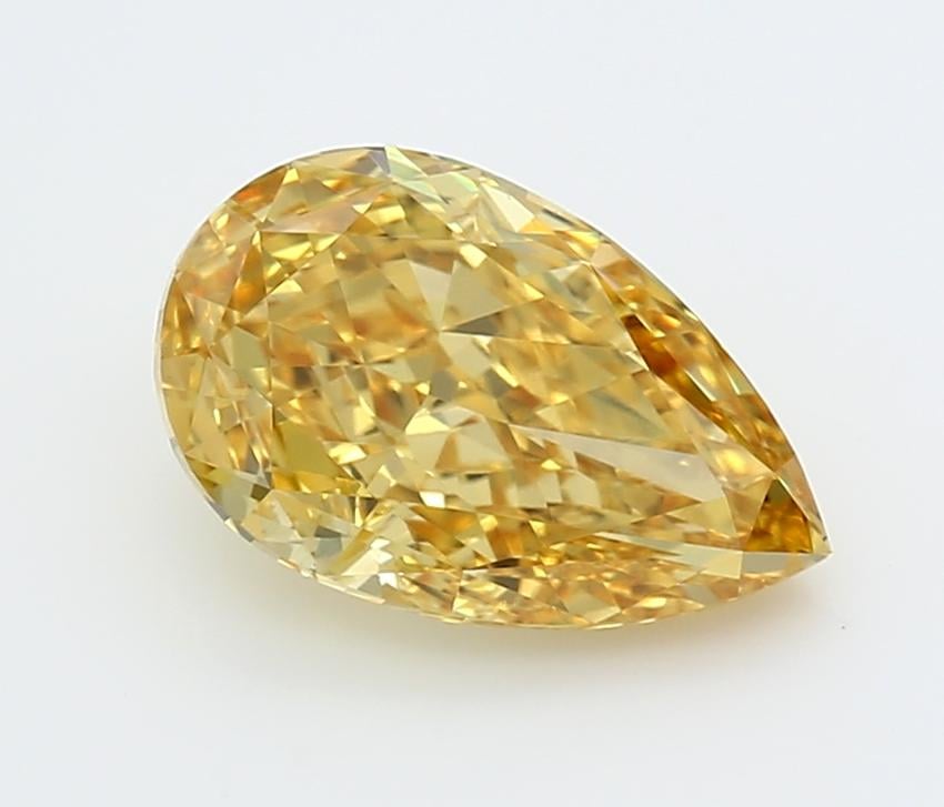 2.31 Ct. Fancy Vivid  Yellow Pear Lab Grown Diamond