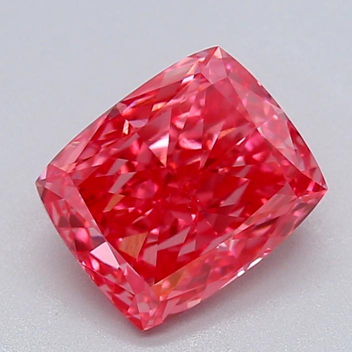 1.59 Ct. Fancy Vivid  Pink Cushion Lab Grown Diamond