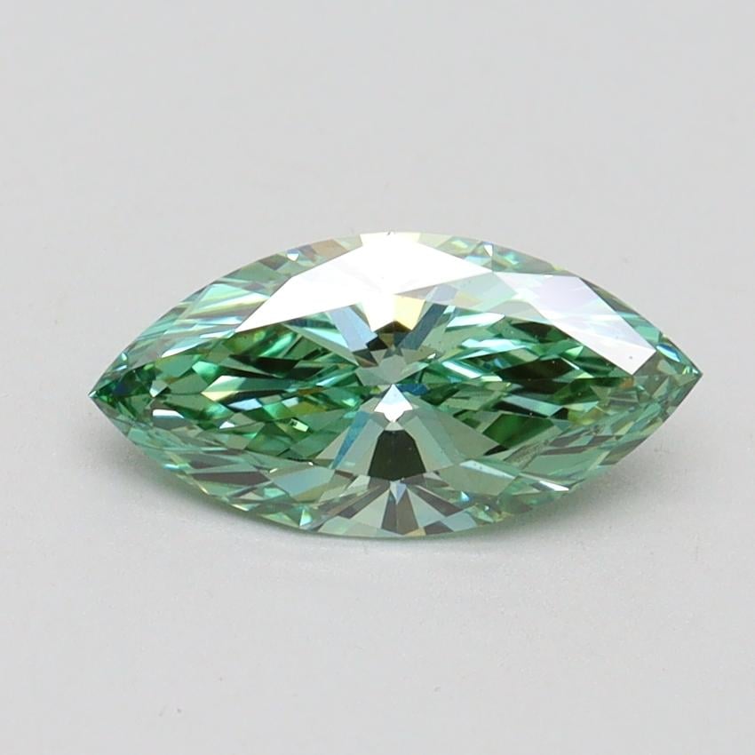 1.02 Ct. Fancy Vivid Pacific Green Marquise Lab Grown Diamond