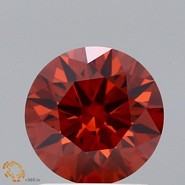 1.53 Ct. Fancy Deep  Orange Round Lab Grown Diamond