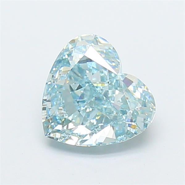 1.34 Ct. Fancy Intense Blue Heart Lab Grown Diamond