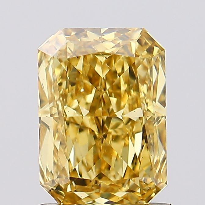 1.11 Ct. Fancy Vivid  Yellow Radiant Lab Grown Diamond