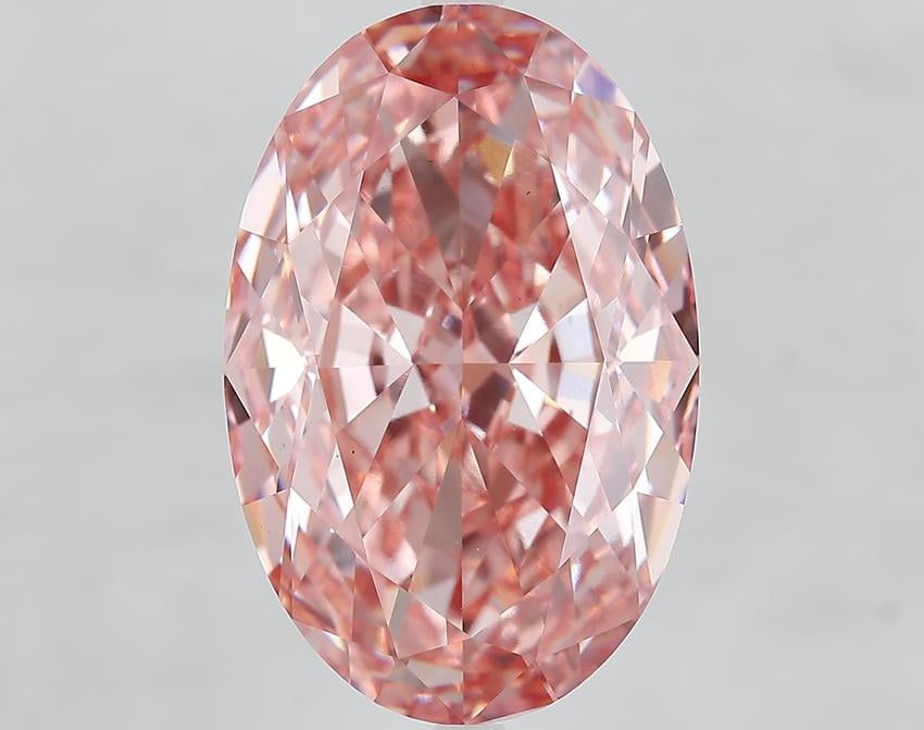 15.03 Ct. Fancy Vivid Pink Oval Lab Grown Diamond