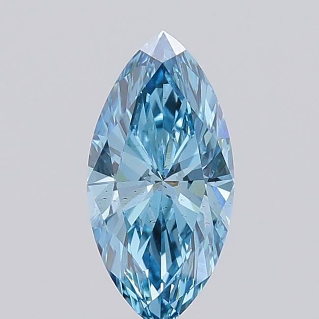 1.52 Ct. Fancy Vivid Blue Marquise Lab Grown Diamond