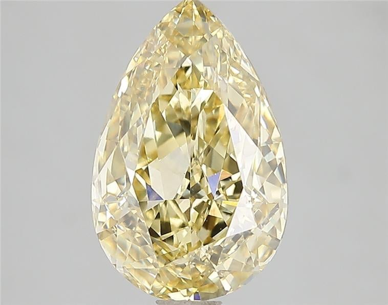 3.01 Ct. Fancy Vivid Yellow Pear Lab Grown Diamond