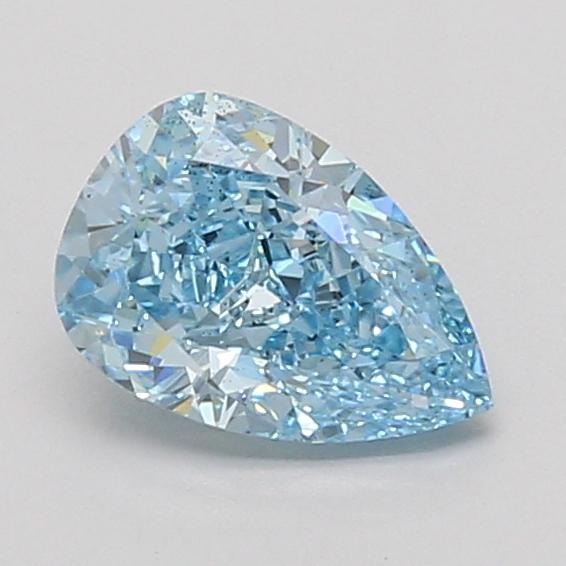 1.07 Ct. Fancy Vivid Blue Pear Lab Grown Diamond