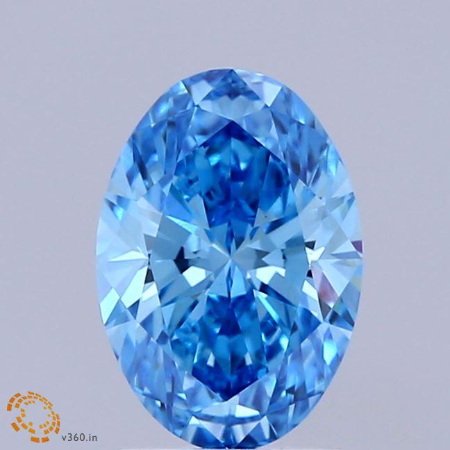 1.51 Ct. Fancy Blue Oval Lab Grown Diamond