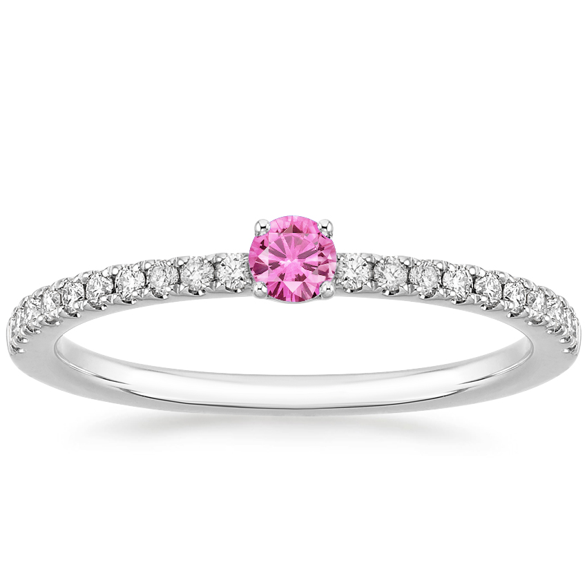 Rose gold diamond engagement ring with surprise diamond details
