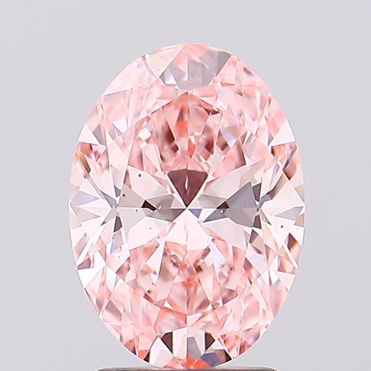 2.30 Ct. Fancy Vivid Pink Oval Lab Grown Diamond