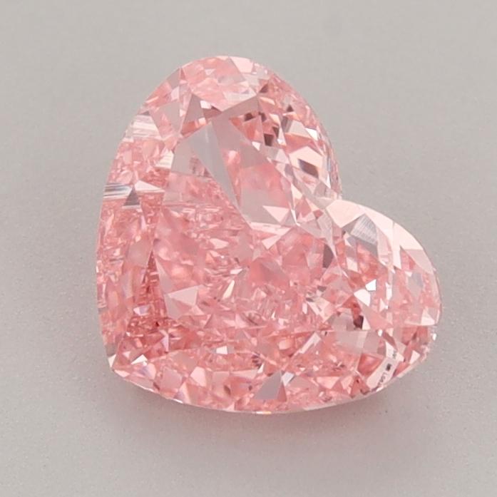 1.34 Ct. Fancy Vivid  Pink Heart Lab Grown Diamond