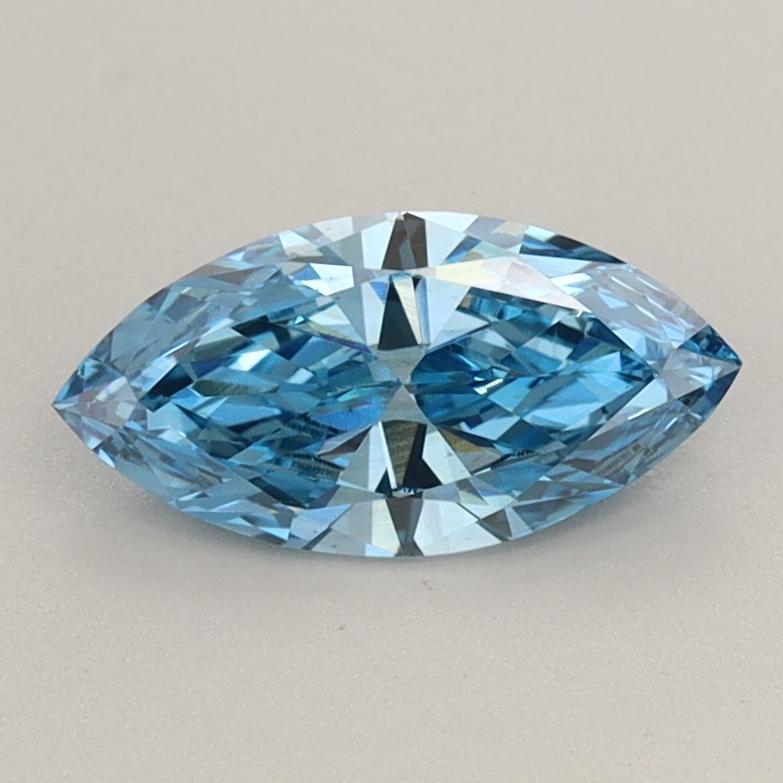 0.76 Ct. Fancy Vivid  Blue Marquise Lab Grown Diamond