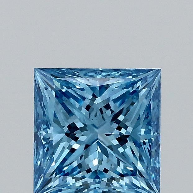 1.01 Ct. Fancy Vivid Blue Princess Lab Grown Diamond
