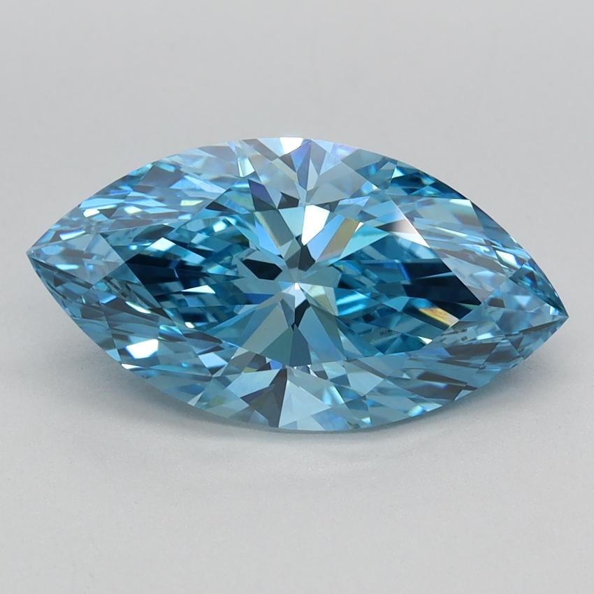 2.25 Ct. Fancy Vivid Blue Marquise Lab Grown Diamond