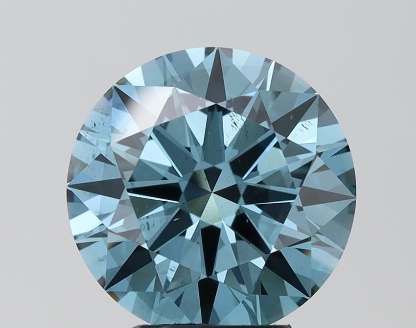 5.01 Ct. Fancy Vivid Blue Round Lab Grown Diamond