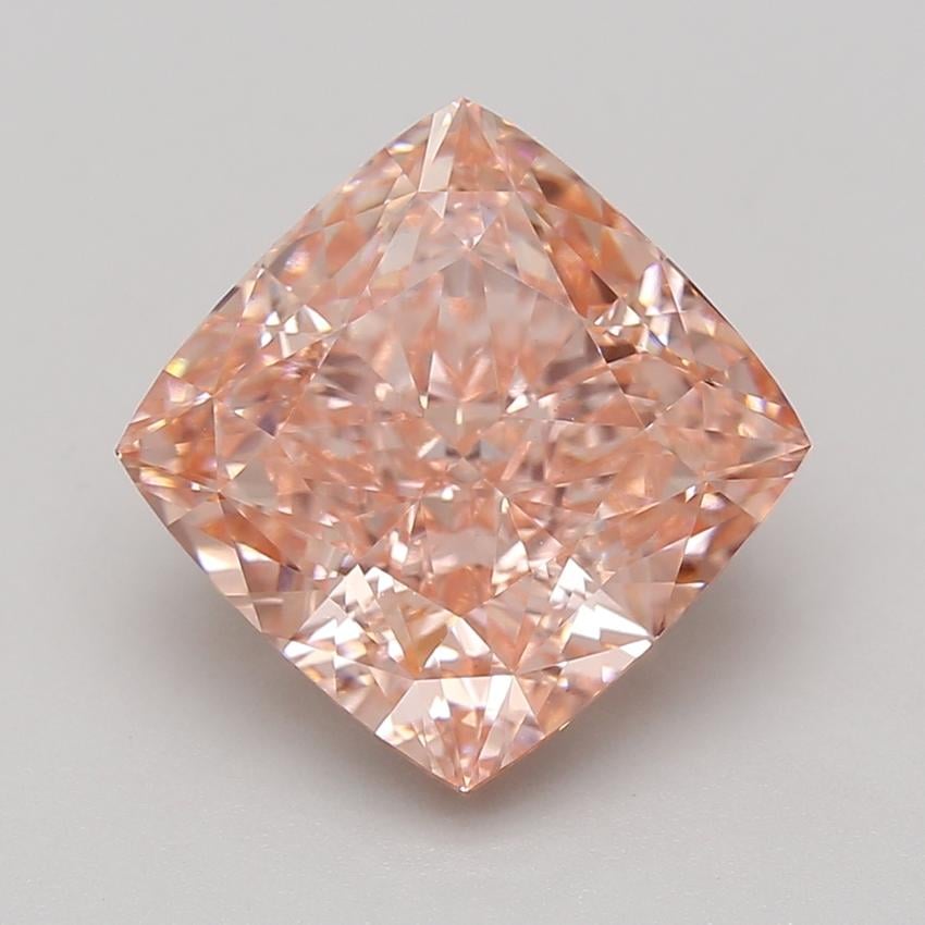 7.08 Ct. Fancy Vivid Pink Cushion Lab Grown Diamond
